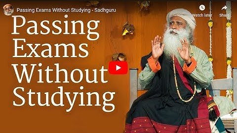 Passing Exams Without Studying -Sadhguru/Sync Life