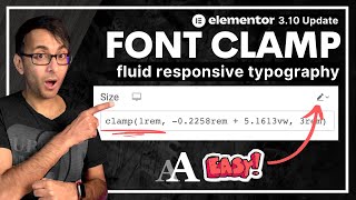 How to add Fluid Responsive Fonts Typography to a Website - Font Clamp Elementor Wordpress Tutorial