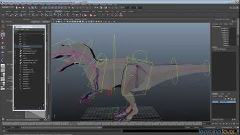 Implementing Master Control - Animating a Dinosaur in Maya Step 11 of 15
