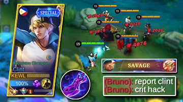 WHEN TOP 1 GLOBAL CLINT TRY DANGEROUS SCARLET PHANTOM BUILD!🔥 CRIT HACK FOR AUTO SAVAGE!! - MLBB
