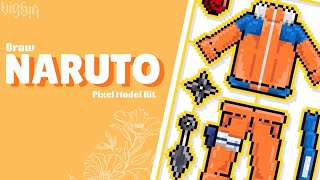 SIMPLE DRAWING PIXEL ART | NARUTO | Pixel model kit SIMPLE DRAWING PIXEL ART | NARUTO | Pixel model kit