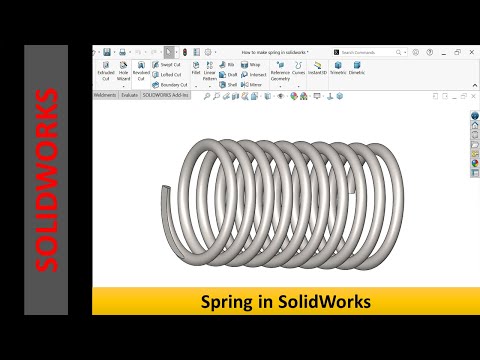 How to make Spring in SolidWorks | SolidWorks Tutorials