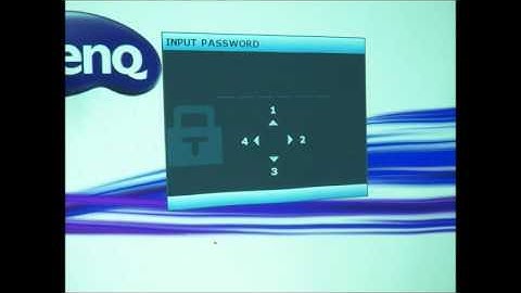 [BenQ FAQ] Projector_Security settings and password