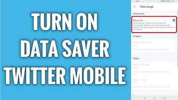 How To Turn On Data Saver On Twitter Mobile