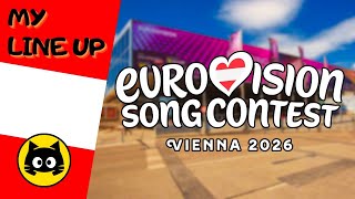 🇦🇹 Who should represent every country at Eurovision 2026? · MY LINE UP · Eurogatito