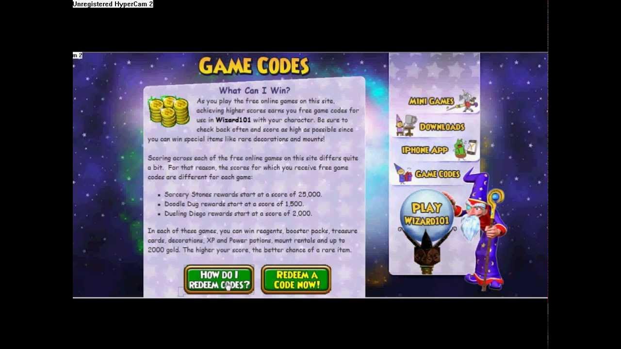 wizard 101 free codes by playing games YouTube