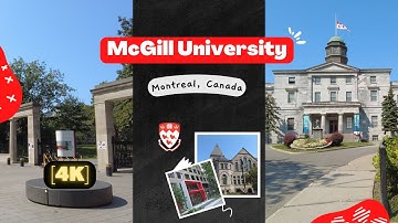 [4K Walk] McGill University, Montreal, Canada 👩‍🎓🍁 دانشگاه مک گیل