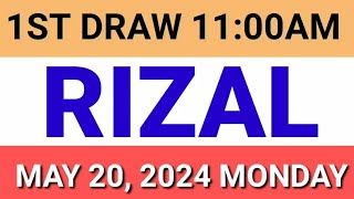 STL - RIZAL May 20, 2024 1ST DRAW RESULT