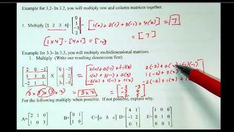 Discrete Math 3.3 Matrix Multiplication