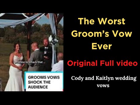 Worse Groom's Vow Ever. Come On Cody Wedding Vows. I Promise to Smack that . #weddingvows  #wedding