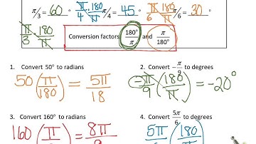 Precalc 5.1 part 2 - Radians, Arcs, and Sectors