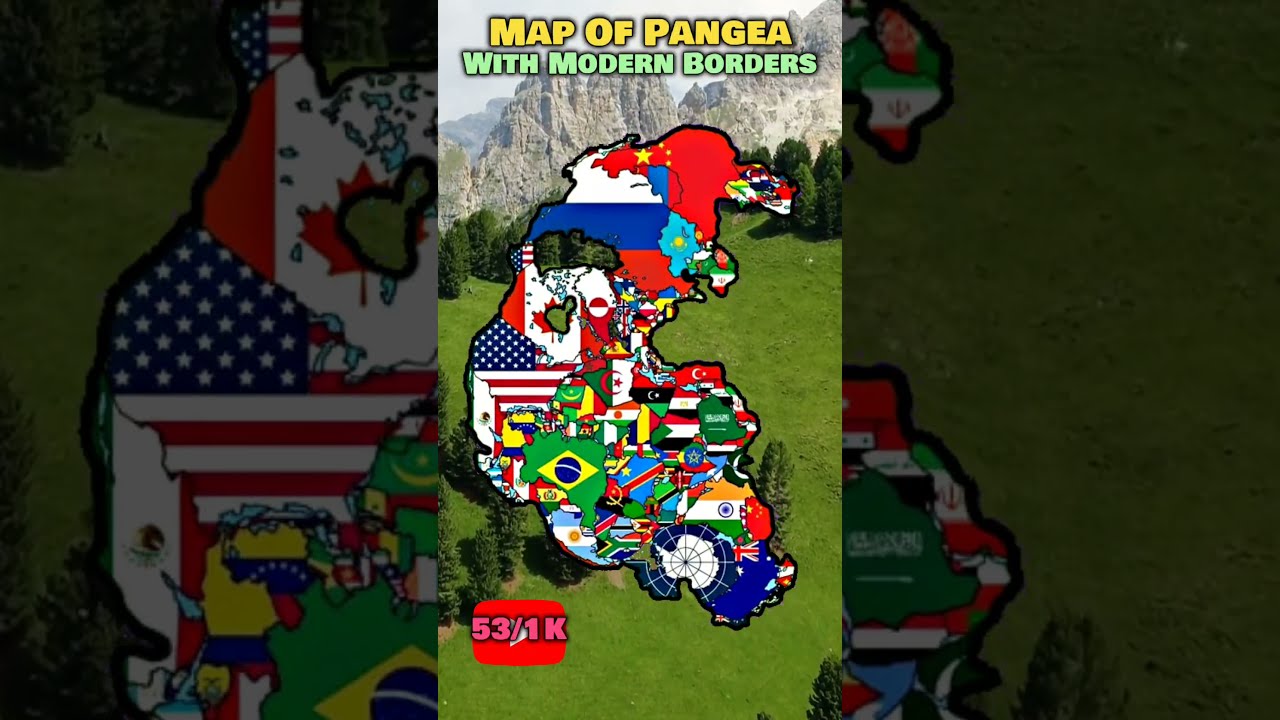 Map Of Pangea With Modern Borders Europe Geography Mapping