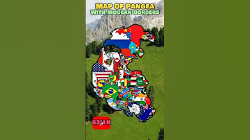 Map Of Pangea With Modern Borders #europe #geography #mapping