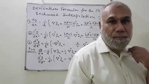 5/5 Numerical Differentiation (Dr. Anjum Pervaiz Bukhsh)