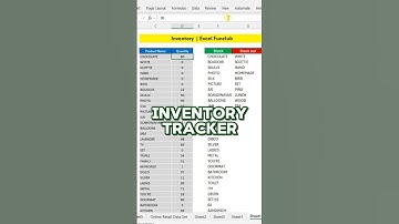 Excel Inventory Tracker #exceltips #exceltricks #explore