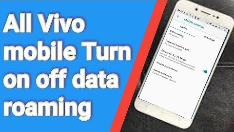 How To Enable or Disable Data Roaming Vivo mobile Vivo Turn on/off data roaming