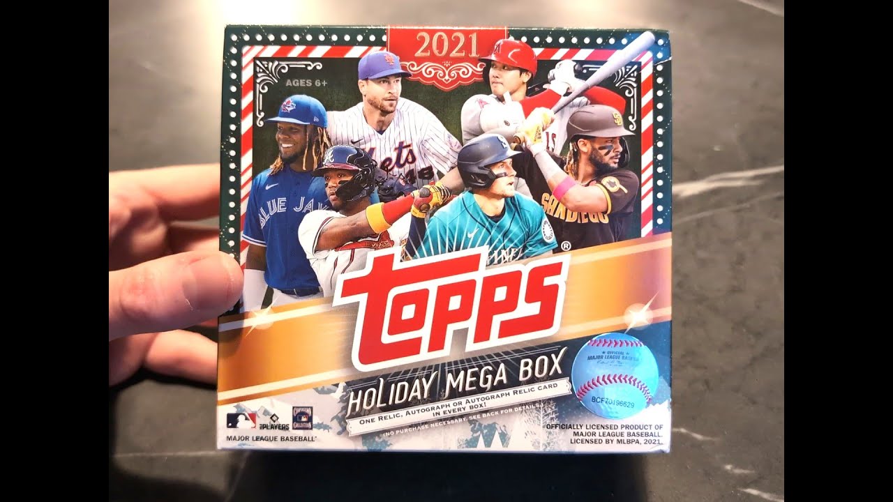 NICE HIT! 2021 Topps Holiday🎄 Mega Box Opening - YouTube