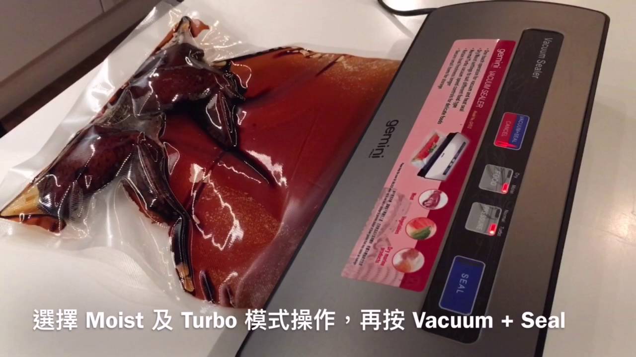 Gemini Vacuum Sealer GVS12 How to vacuum food with sauces YouTube