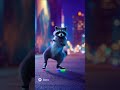 Raccoon dancing shuffle  #dance