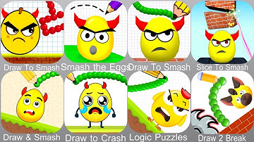 Draw To Smash,Smash the Eggs,Slice To Smash,Draw & Smash,Draw to Crash,Logic Puzzles,Draw 2 Break