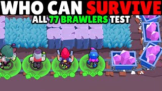 Who Can Survive?😱 Minecart Vs Brawlers With All 77 Brawlers Test!