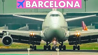 1 HOUR Big Jets Plane Spotting at Barcelona Airport