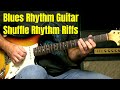 Blues rhythm guitar lesson  shuffle blues comping little chords with variations