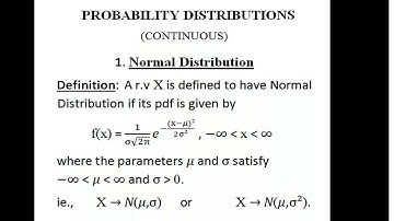 Mean & Variance of Normal Distribution|Third Sem UG|Calicut University|Complimentary Course Stati