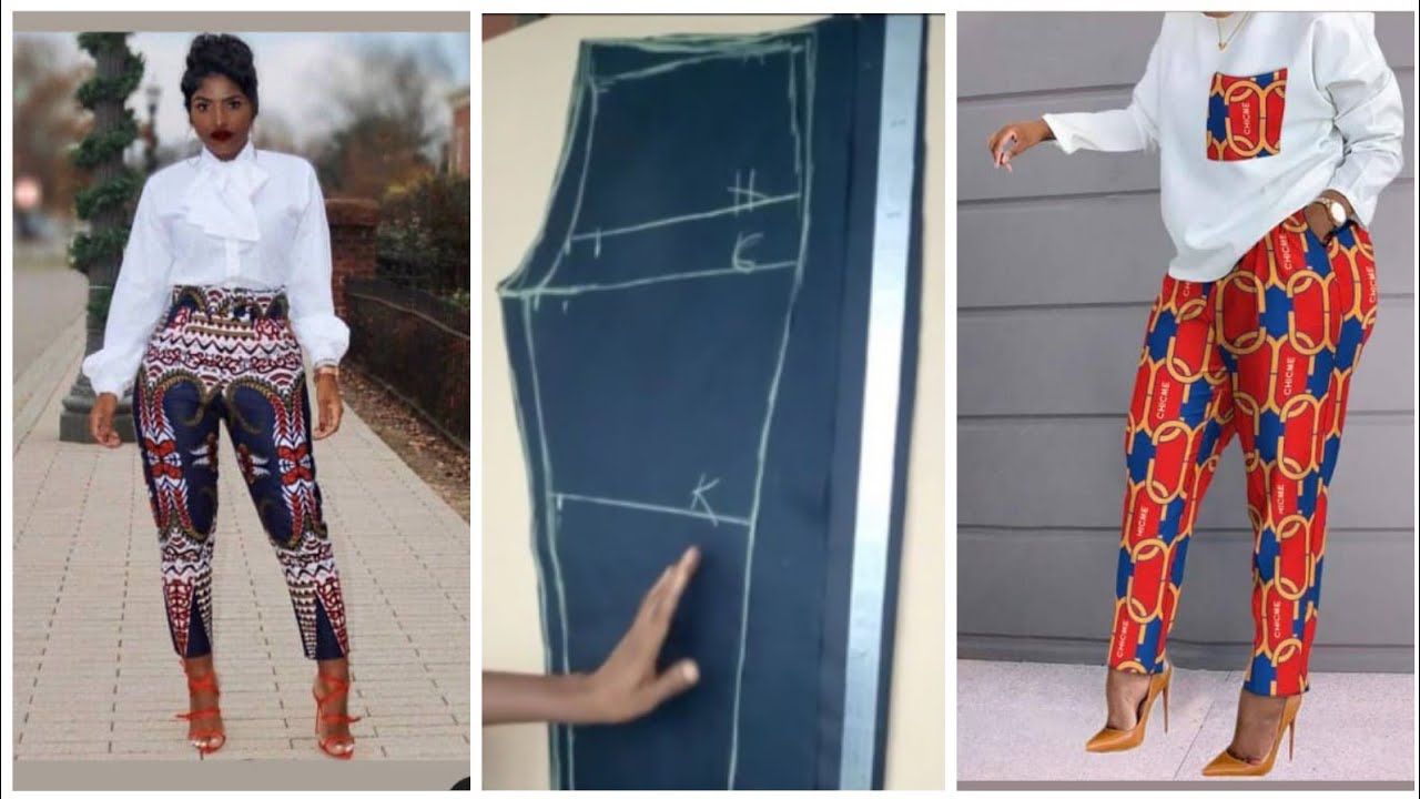 HOW TO MAKE A FITTED FEMALE TROUSERS Pants Cutting and Sewing