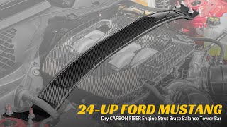 Extreme Online Store 2024-Present Ford Mustang Carbon Fiber Front Upper Strut Bar