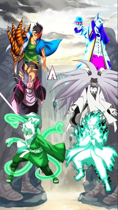 #boruto #kawaki #mitsuki vs #isshiki #momoshiki #toneri #who is strongest 😡