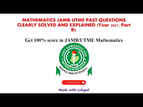 2021 JAMB/UTME Mathematics