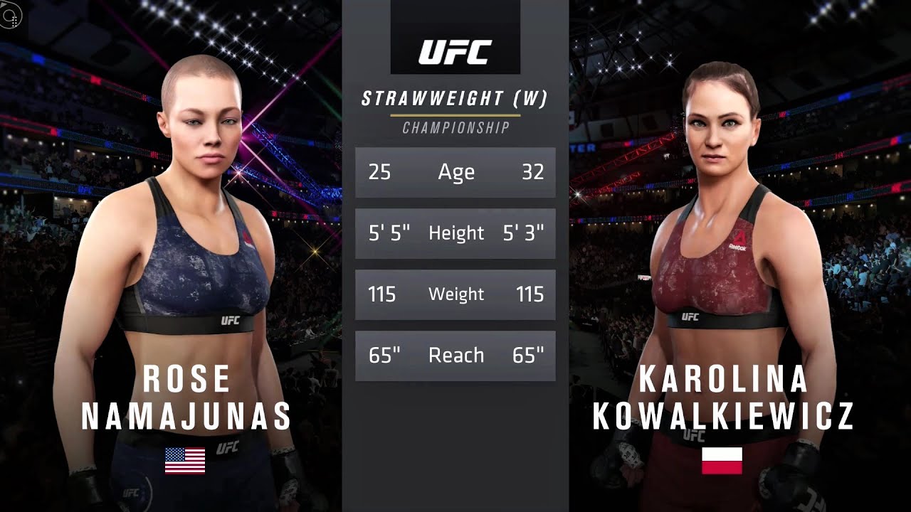 ROSE NAMAJUNAS VS KAROLINA KOWALKIEWICZ, UFC - YouTube