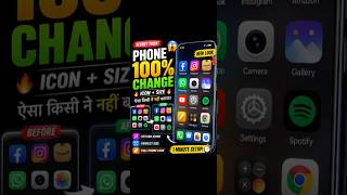 Phone Ka Look 100% Change 😍 Icon Pack + Size Trick 🔥 #shorts #viral