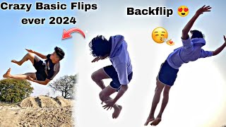 Basic Flips 2024 / basic flips 😍 anyone can do it at home #viralvideo #stunts #backflip #jump