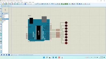 Mô phỏng sử dụng arduino uno điều khiển 8 led arduino uno bằng proteus 8.
