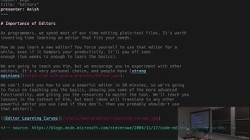 Lecture 6: Editors (2019)