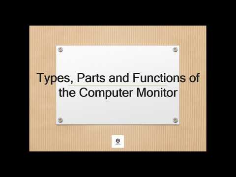 컴퓨터 모니터의 유형, 부품 및 기능