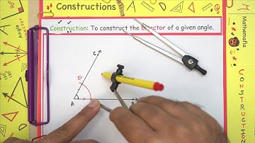 Class 9 |Chapter 11 | 11.1 : To construct the bisector of a given angle |Constructions | NCERT Maths