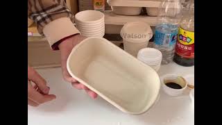 Bagasse lunch box,made from sugarcane,100% biodegradable sustainable and durable.Let's beat it.