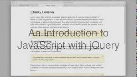 JavaScript and jQuery Tutorial (for Beginners)