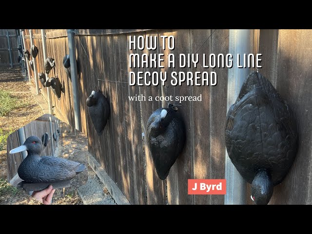 How to make a DIY Long Line Decoy set up and Coot Spread 