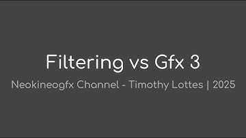 Filtering -vs- Graphics Round 3