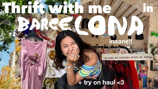 thrift with me in BARCELONA ☆ vlog try on haul thrift with me in BARCELONA ☆ vlog try on haul