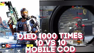 Died 1000 Times in mobile call of duty 10 vs 10