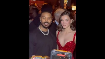 hailee steinfeld and michael b. jordan at sinners after party