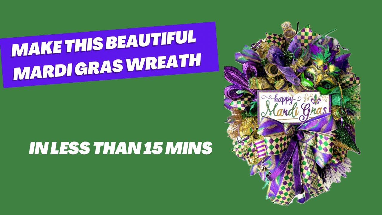making a mardi gras wreath
