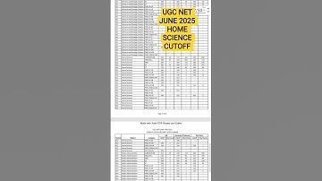 UGC NET HOME SCIENCE JUNE 2025 RESULT CUTOFF #homescience #cutoff #NET2025 #nethomescience