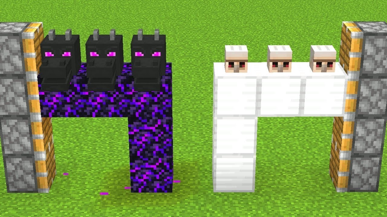ender dragon spawn + iron golem spawn = ??? YouTube