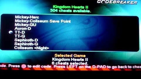 Kingdom Hearts II - Codebreaker Codes (3)